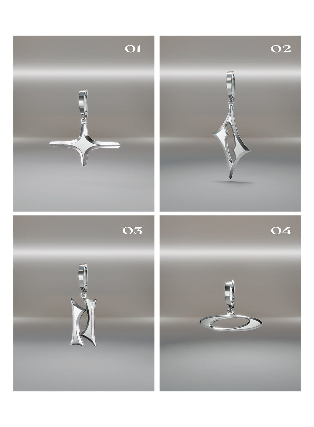 Stardust Charm + Link Necklace Bundle Set