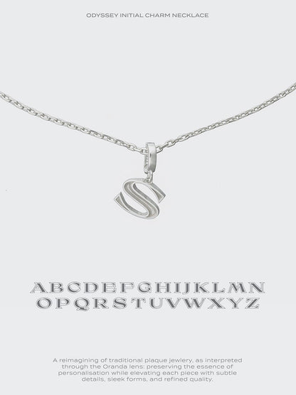 Odyssey Plaque Initial Charm