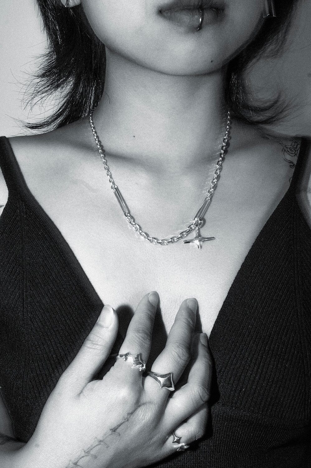 Stardust Charm + Link Necklace Bundle Set