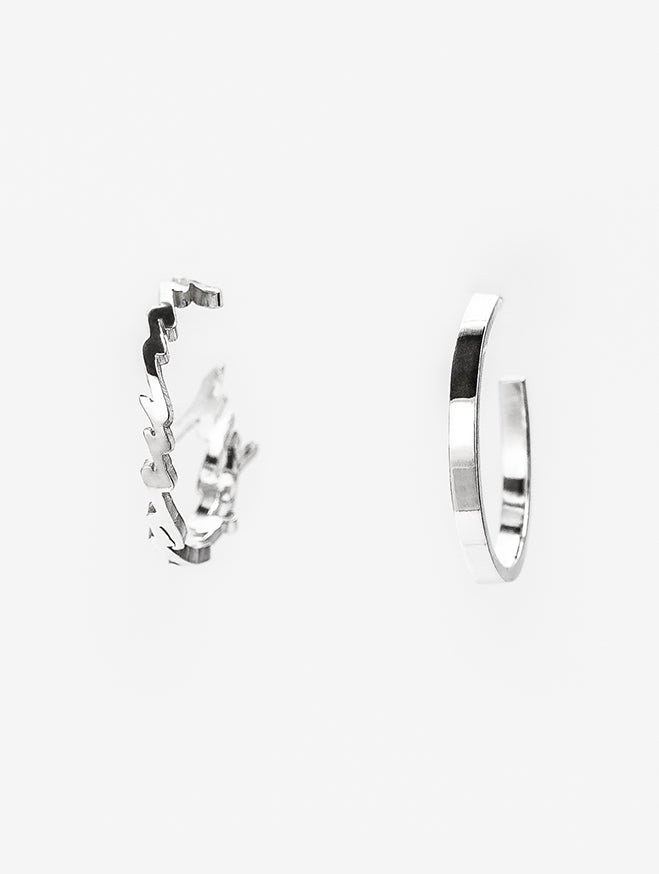Script Hoop Earrings