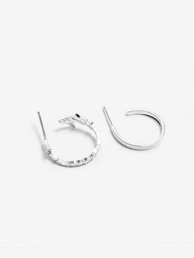Script Hoop Earrings